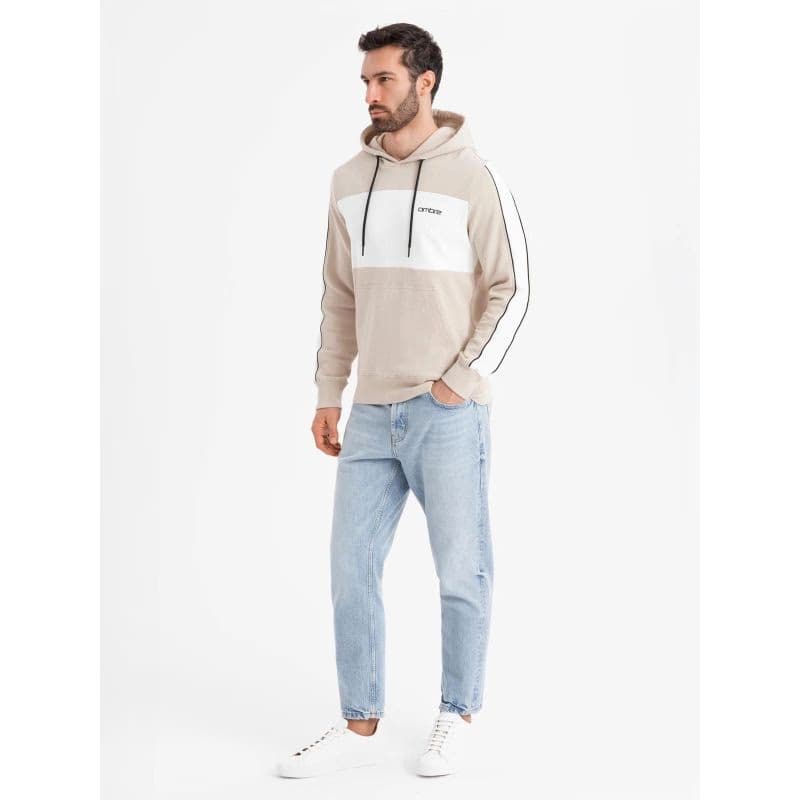 Pánska mikina s kapucňou OMBRE Sweatshirt OM-SSNZ-0225 V-2 beige 6