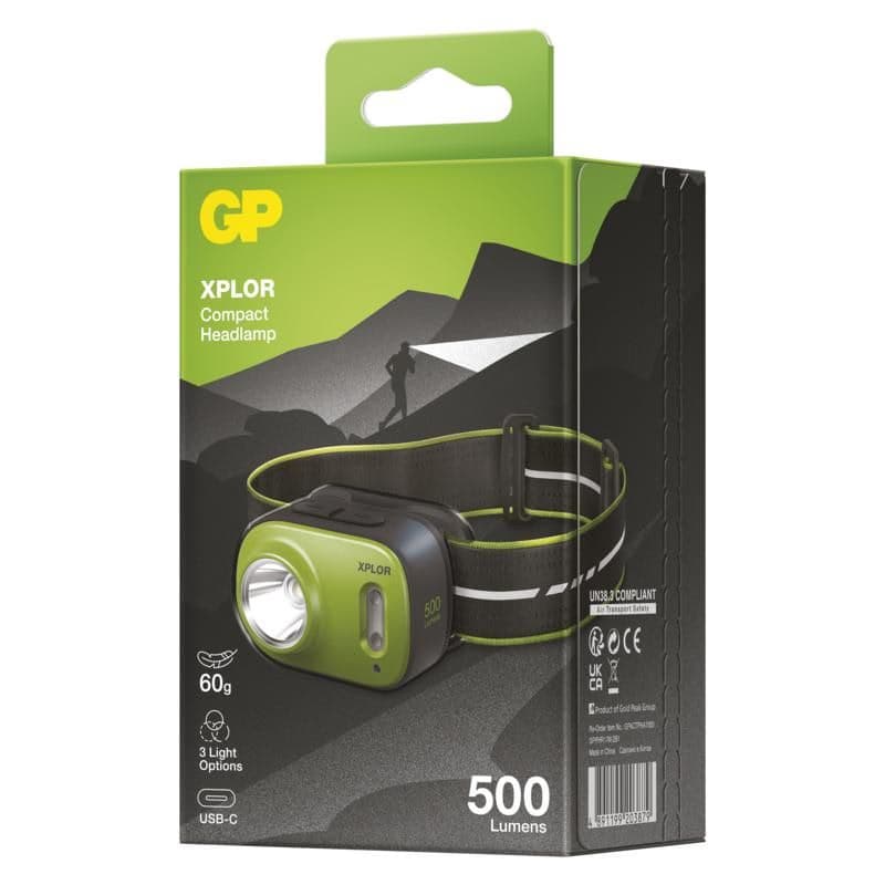 LED nabíjacia čelovka GP Xplor PHR17, 500 lm 1