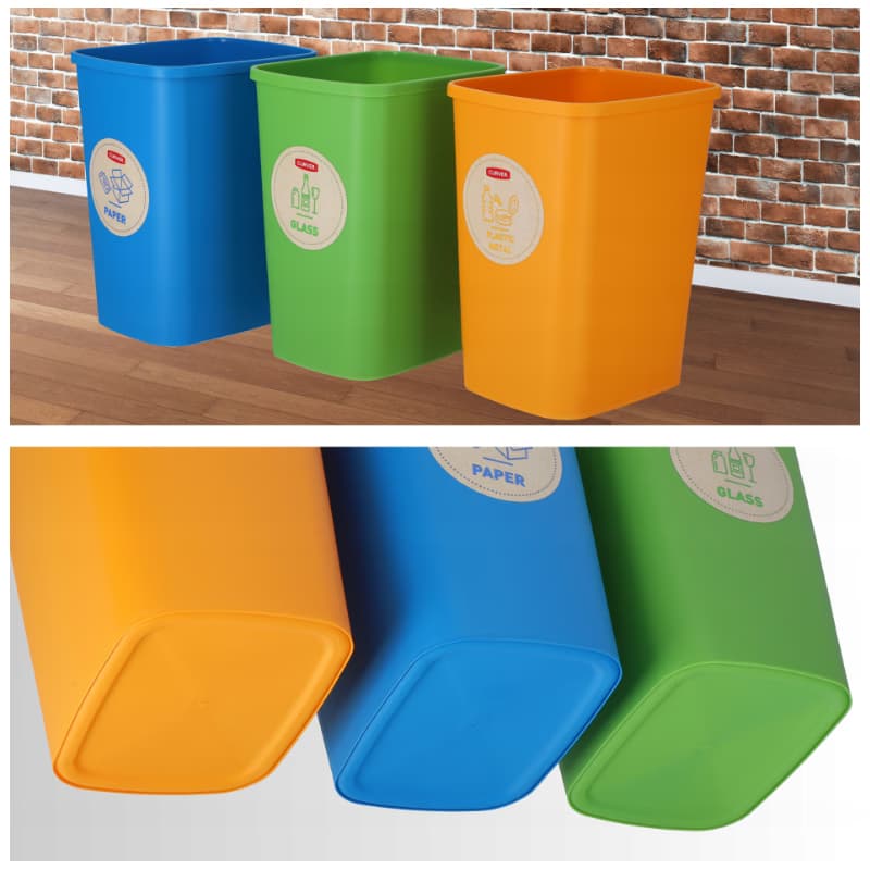 CURVER Set košov na triedený odpad ECO Friendly 3x25L 2