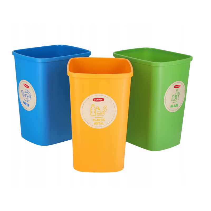 CURVER Set košov na triedený odpad ECO Friendly 3x25L 3