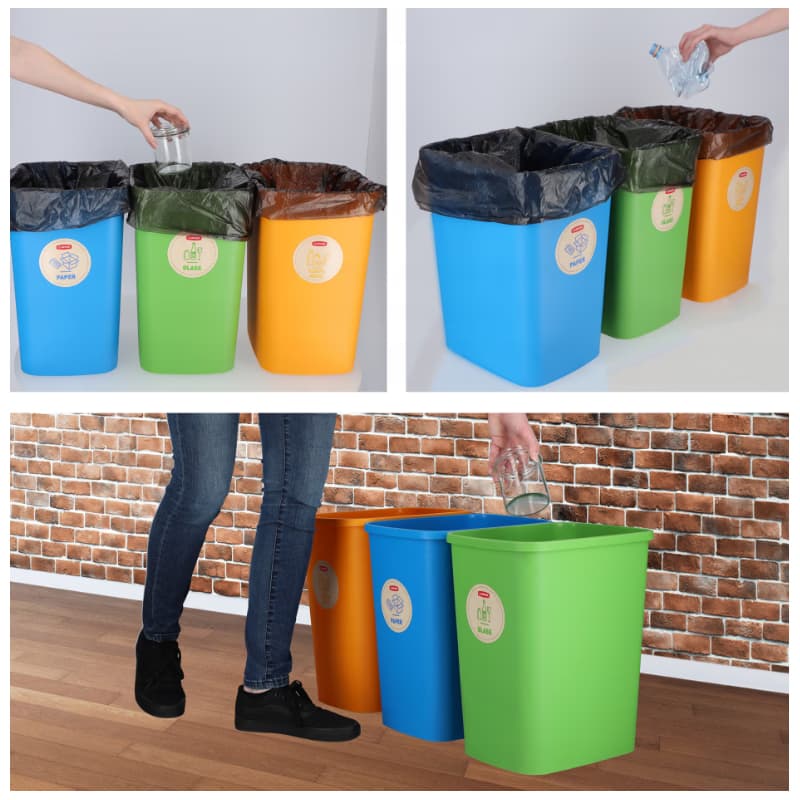 CURVER Set košov na triedený odpad ECO Friendly 3x25L 4