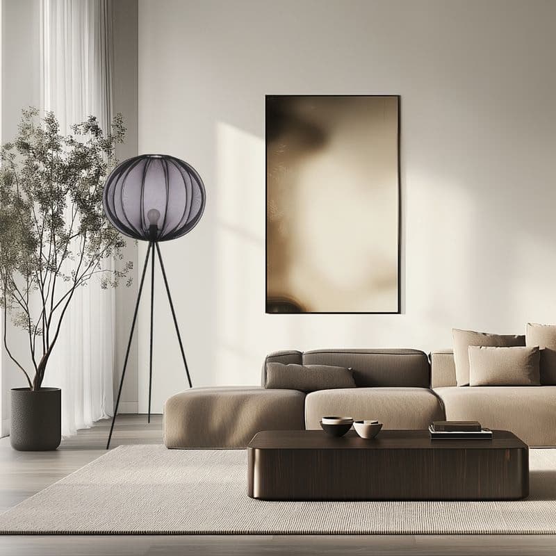 Stojaca lampa MELLOW čierna 1x40W tienidlo E27 52 čierna guľa