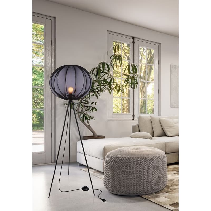 Stojaca lampa MELLOW čierna 1x40W tienidlo E27 52 čierna guľa 2
