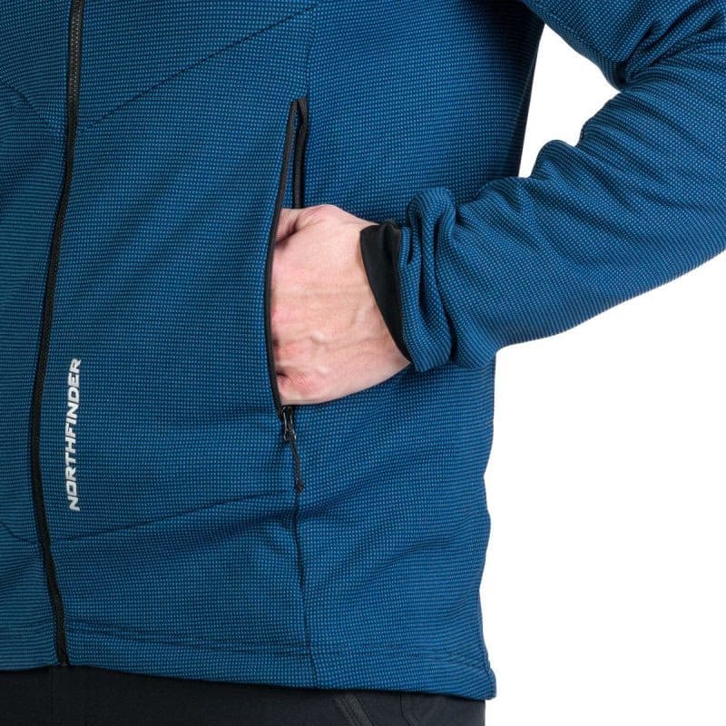 Pánska turistická mikina so zipsom NORTHFINDER GIOELE-282blueblack 6