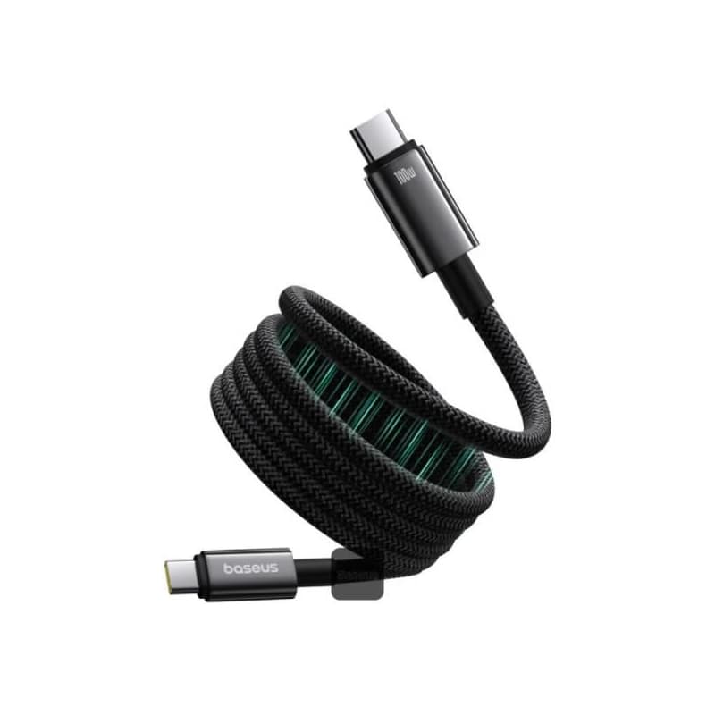 Baseus dátový magnetický kábel Tungsten Gold USB-C/USB-C 1m 100W čierny 1