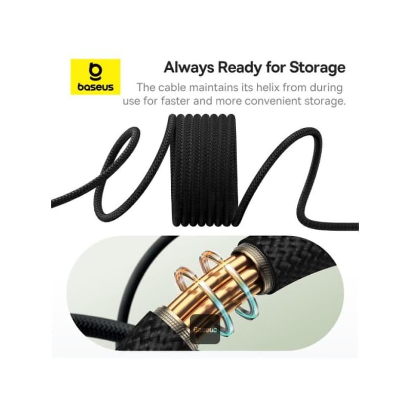Baseus dátový magnetický kábel Tungsten Gold USB-C/USB-C 1m 100W čierny 4