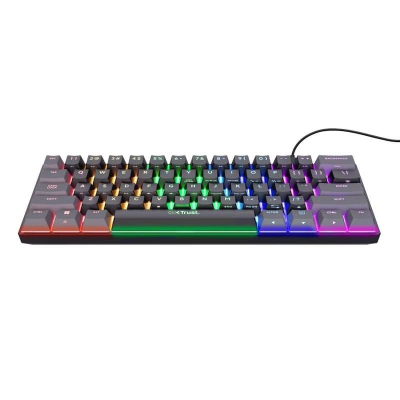 TRUST klávesnica GXT 867 ACIRA, 60%, Herná Klávesnica, USB, USB-C, US 2