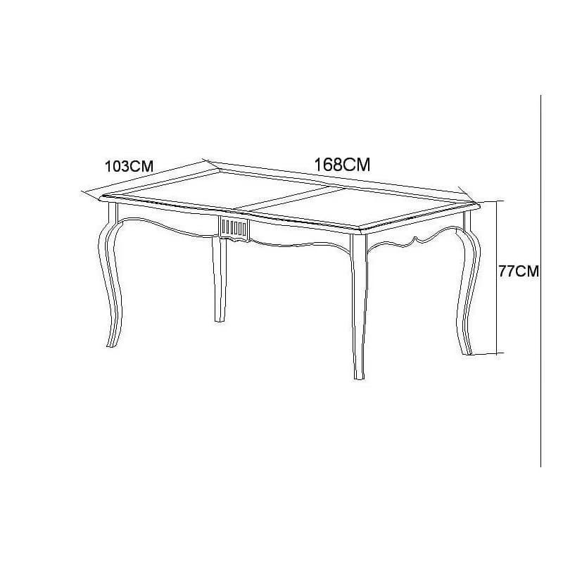Venezia Bianco VEB810K Jedálenský stôl 168cm 2