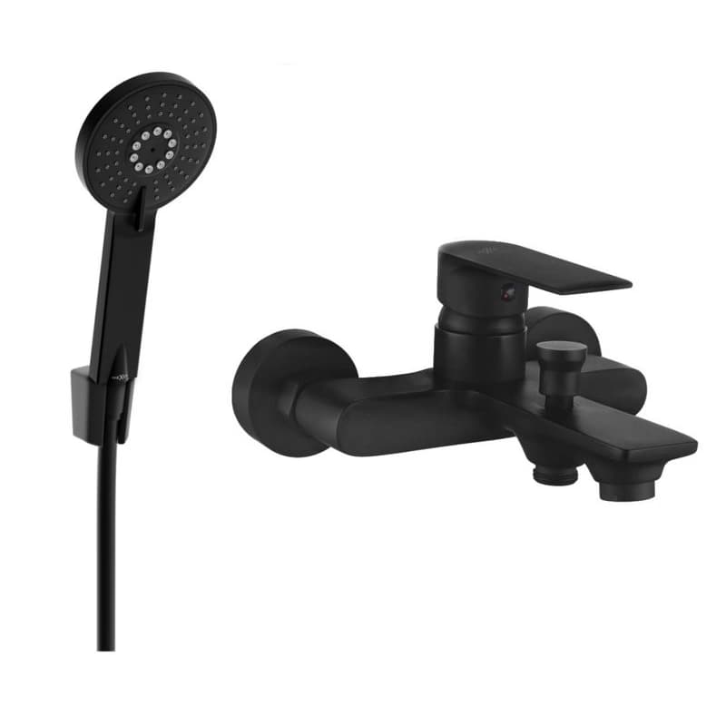 MEXEN/S - R40 Royo vaňová batéria so sprchou set, čierna 7223R40-70
