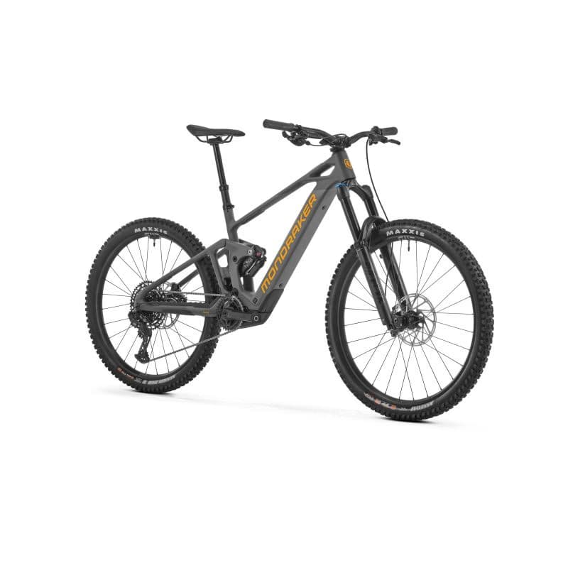 Horský elektrobicykel MONDRAKER Dune Carbon R, nimbus grey obsidian grey dense yellow 2