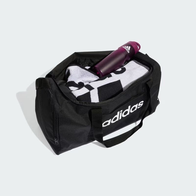 Cestovná taška ADIDAS LINEAR DUFFEL M BLACK BLACK WHITE 4
