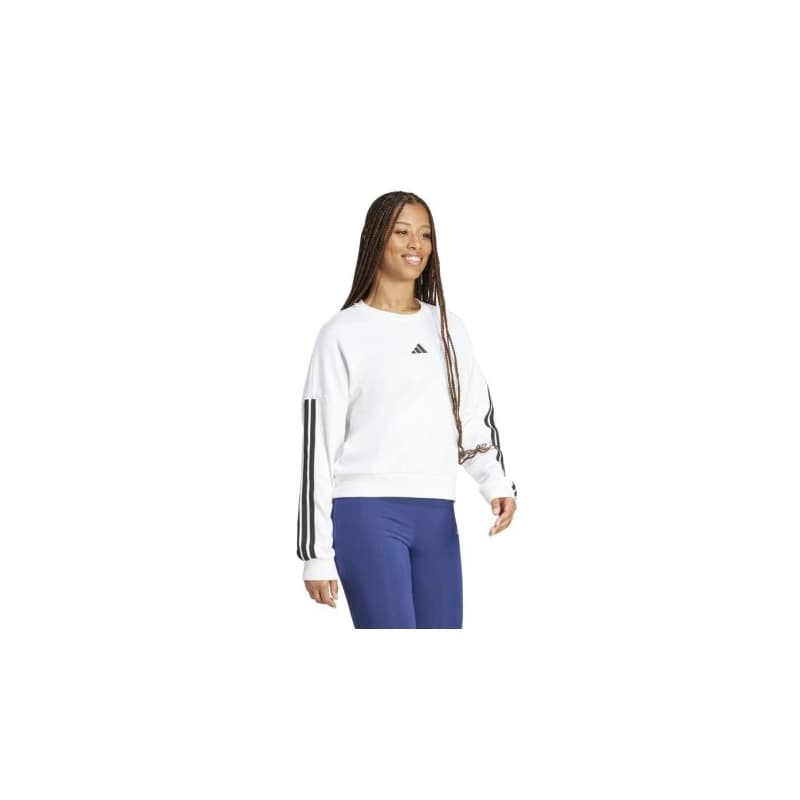 Dámska mikina ADIDAS W 3S FT SWT WHITE BLACK 1