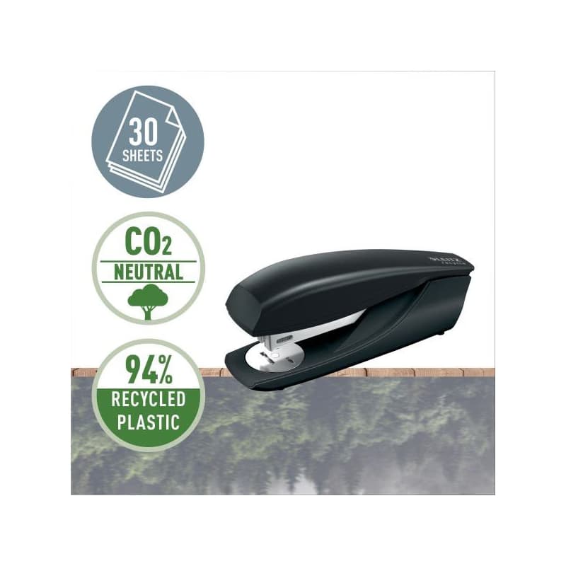 LEITZ Ekologická zošívačka NeXXt RECYCLE, 30 listov, čierna 2