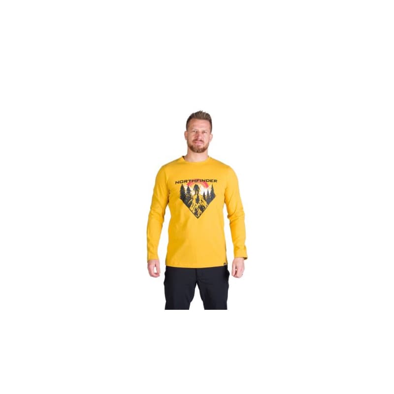 Pánske turistické tričko s dlhým rukávom NORTHFINDER CLAIR-314goldenyellow 1