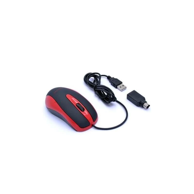 AMEI AM-M801/Kancelárska/Optická/800 DPI/Drôtová USB/Čierna-červená 1
