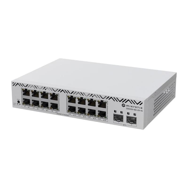 MikroTik CSS318-16G-2S+IN 18-portový switch (16x GB Eth, 2x SFP+) 1