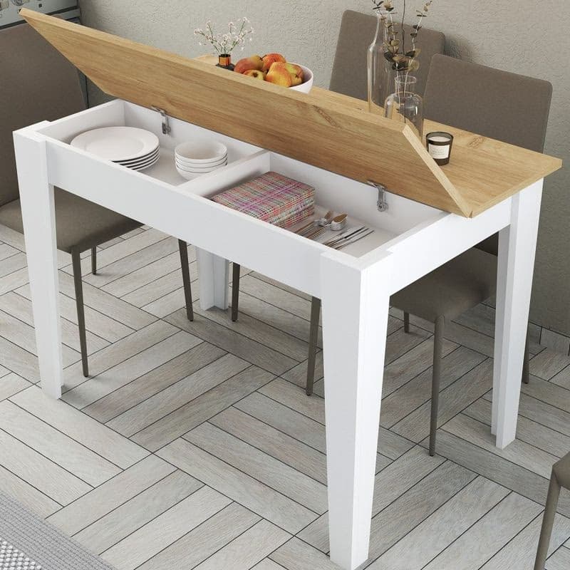 Kuchynský stôl Kiev 512 - White, Oak 4