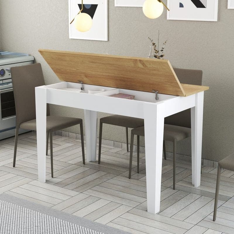 Kuchynský stôl Kiev 512 - White, Oak 5