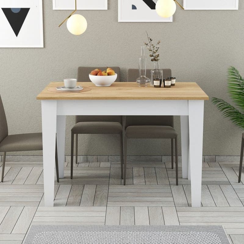 Kuchynský stôl Kiev 512 - White, Oak 6
