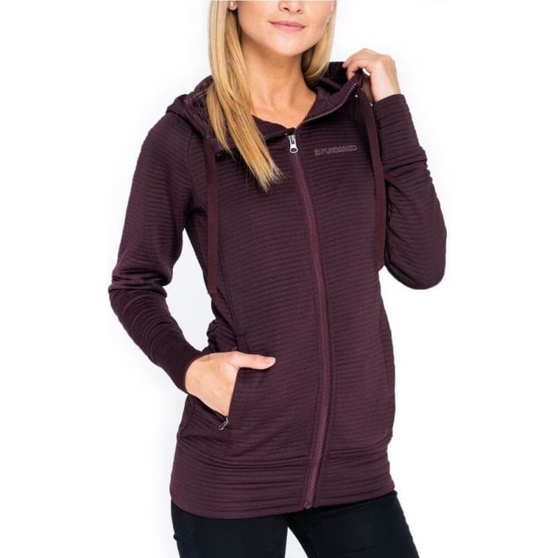 Dámska lyžiarska mikina so zipsom FUNDANGO Share-398-aubergine 2
