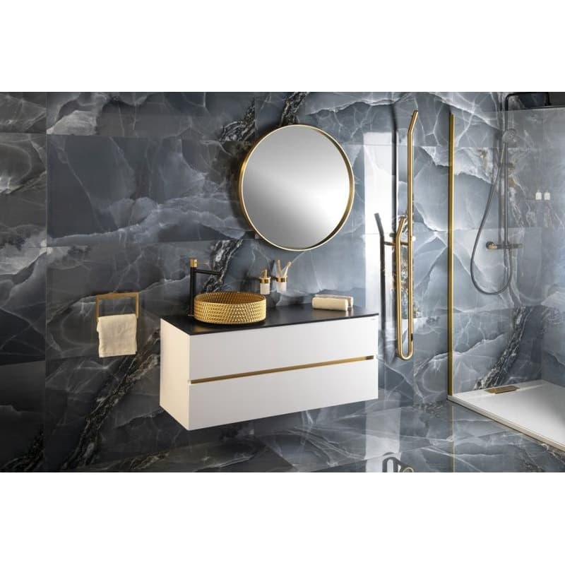 SAPHO - NOTION guľaté zrkadlo v ráme, ø 70cm, zlatá mat NT700G 3