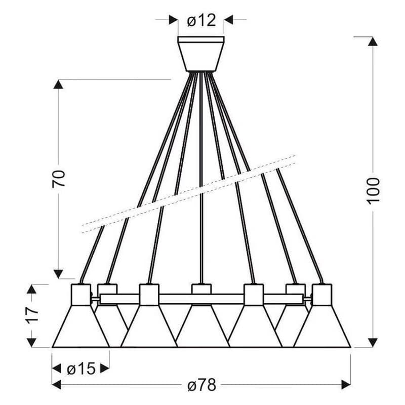 Závesná lampa LESS Candellux 4
