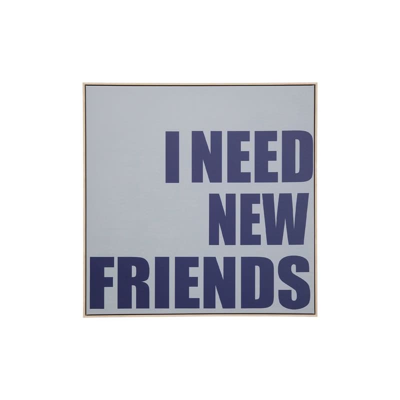 New Friends obraz modrý 80x80 cm 1