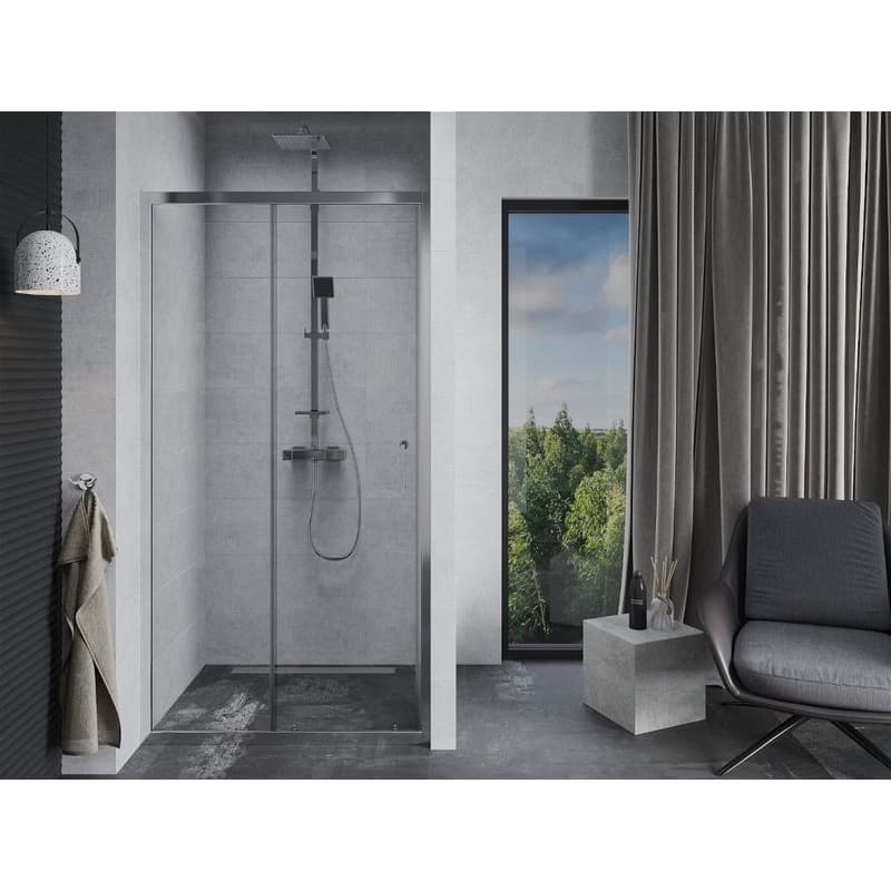 MEXEN - Apia posuvné sprchové dvere 125, transparent, chróm 845-125-000-01-00 2