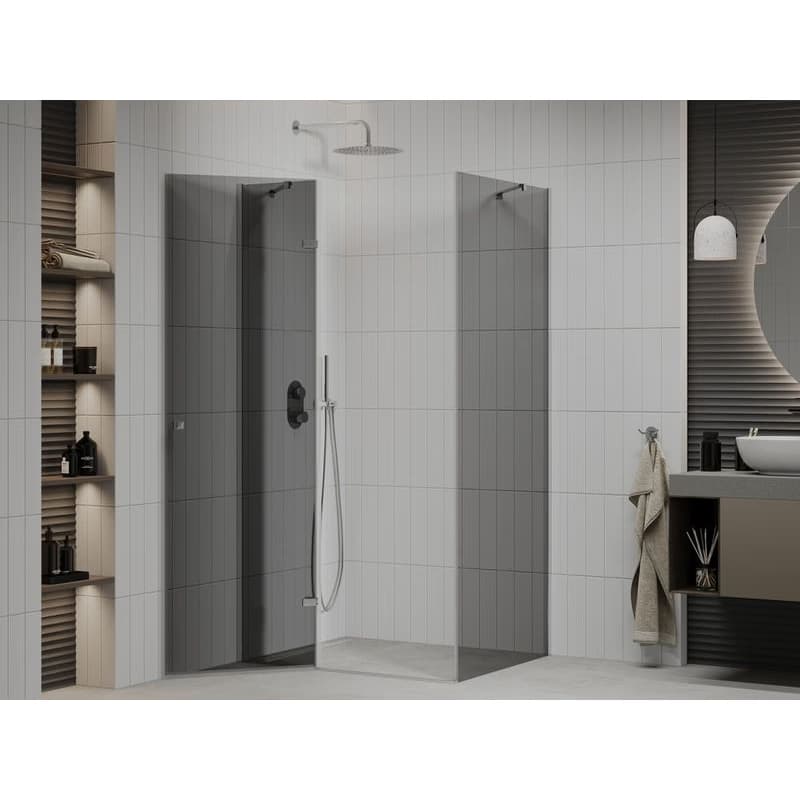 MEXEN/S - ROMA sprchovací kút 110x100, grafit, chróm 854-110-100-01-40 3