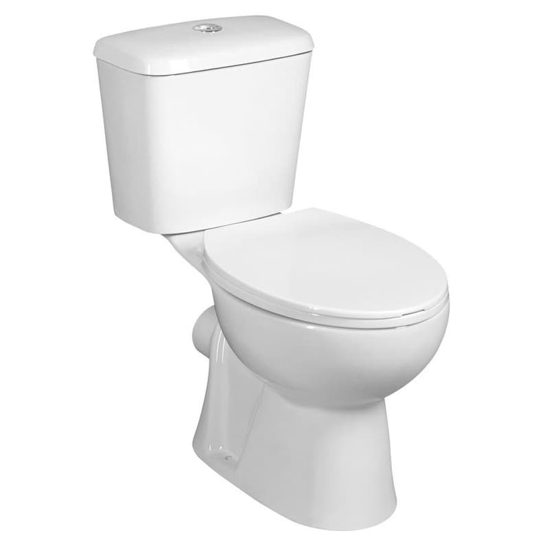 AQUALINE - JOSE WC kombi, dvojité tlačítko 3/6 l, zadný odpad, biela PS8812