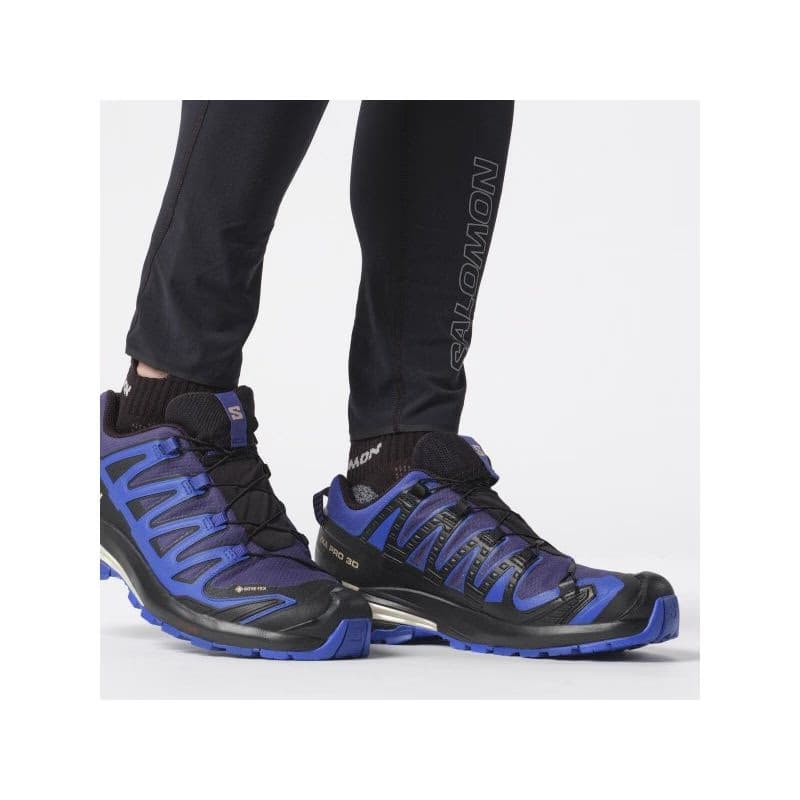 Pánska bežecká trailová obuv SALOMON XA Pro 3D V9 GTX blue print surf the web lapis blue 5