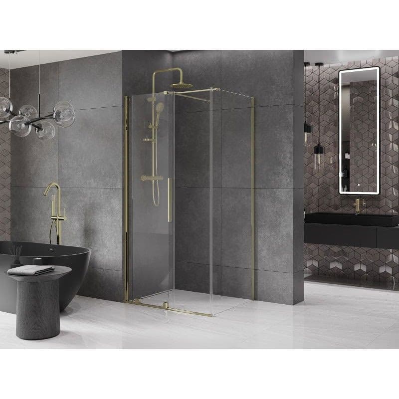 MEXEN/S - Velár sprchovací kút 90 x 75, transparent, zlatá 871-090-075-01-50 4