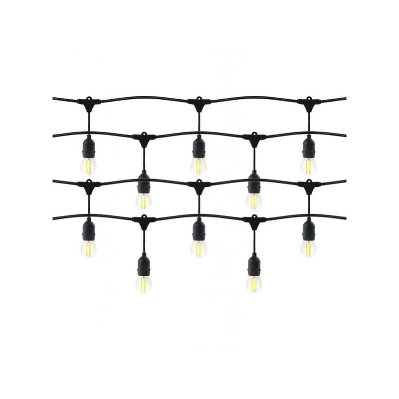 Vonkajšia reťaz s LED žiarovkami, 10m, 10 žiarovie (10x 1W), teplá biela LG-1/10/10M/E27/3