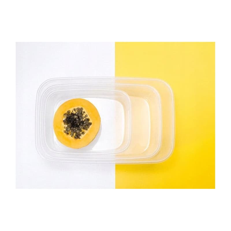 CURVER Sada dóz na potraviny FRESH & GO 2L+1L+0,5L | transparentná / žltá 2