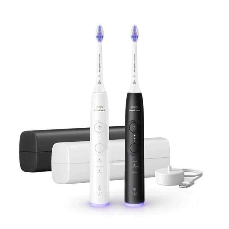 Philips Sonicare 6500 Gentle clean sada elektrických zubných kefiek, 2 kusy, čierna a biela