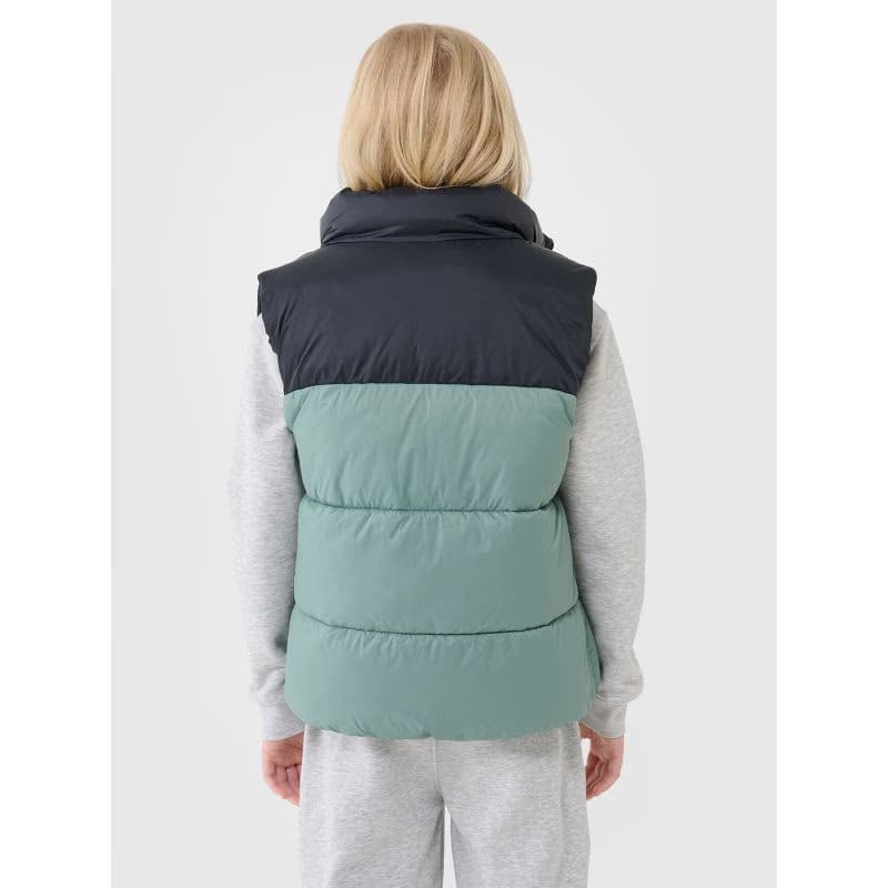 Chlapčenská vesta 4F JUNIOR VEST JACKET-JWSS25TVJAM208-41S-GREEN 4