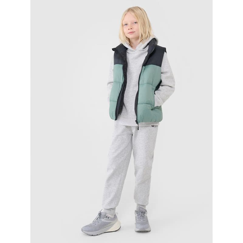 Chlapčenská vesta 4F JUNIOR VEST JACKET-JWSS25TVJAM208-41S-GREEN 6
