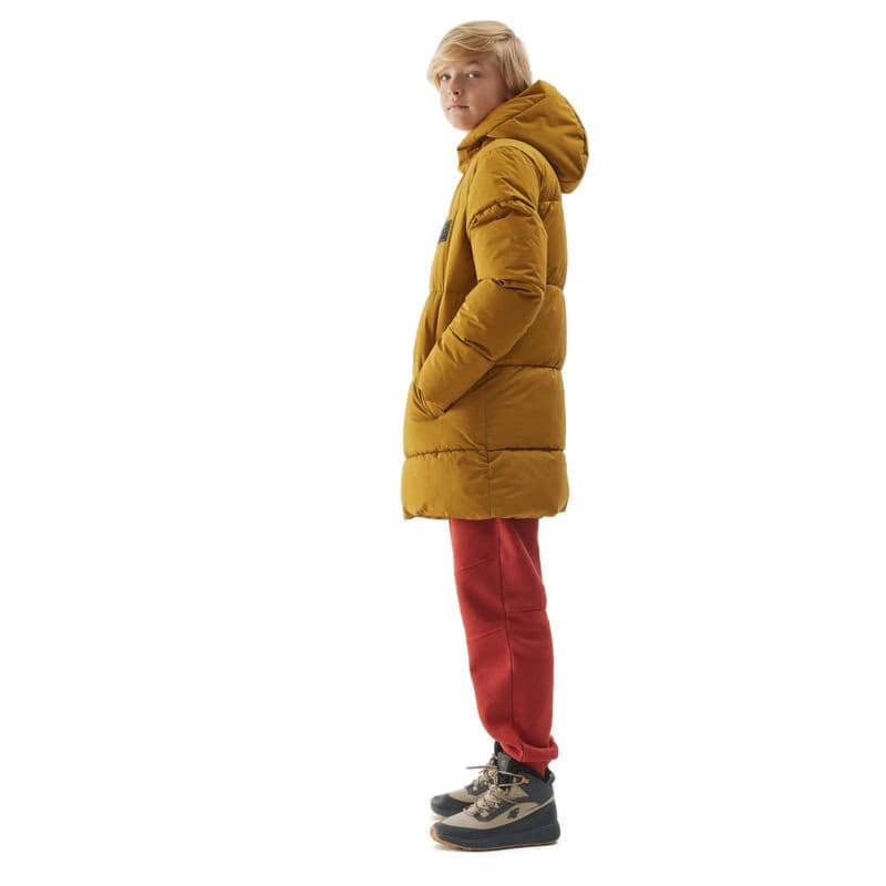 Chlapčenská bunda 4F JUNIOR DOWN JACKET-JAW23TDJAM275-82S-LIGHT BROWN 3