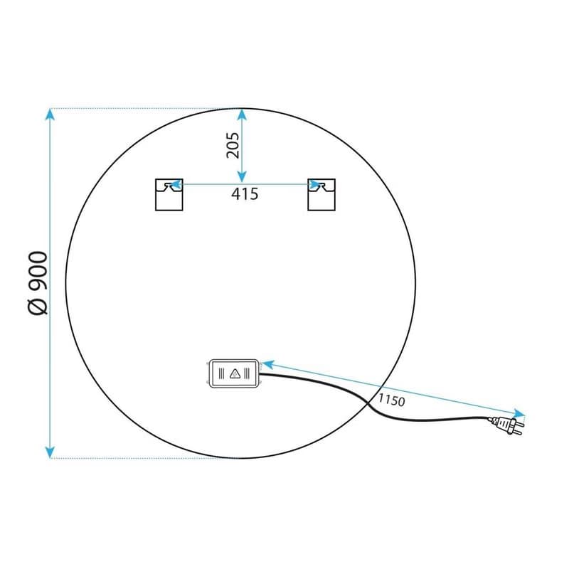REA - Zrkadlo LED 90cm MMJ BRUSH ROSE GOLD HOM-05510 2
