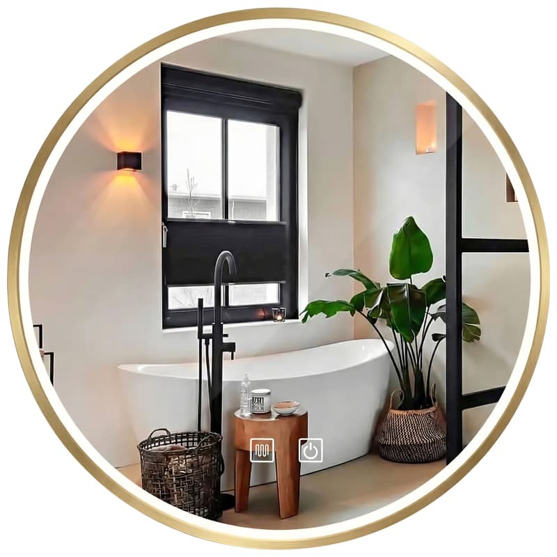 REA - Zrkadlo LED 90cm MMJ BRUSH ROSE GOLD HOM-05510 6