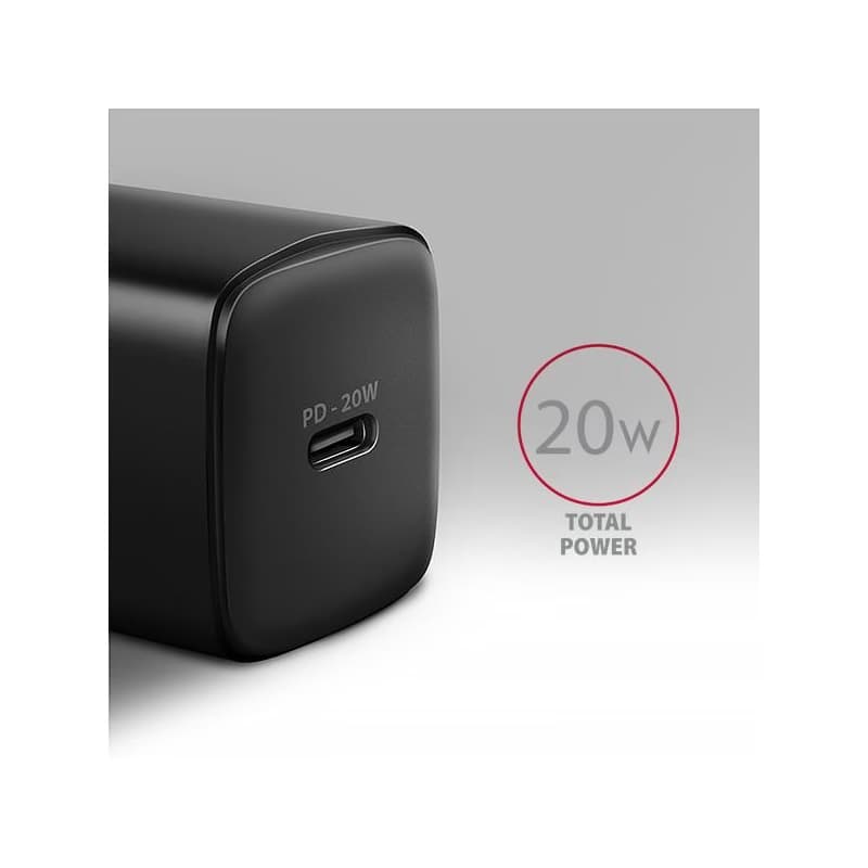 AXAGON ACU-PD20, nabíjačka do siete 20W, 1x port USB-C, PD3.0/PPS/QC4+/AFC/Apple, čierna 2