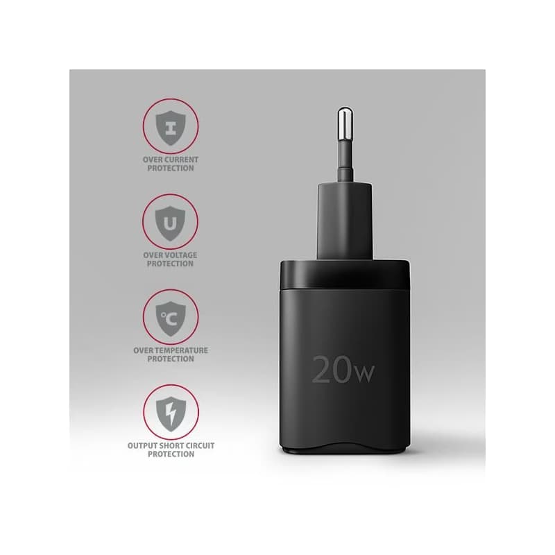 AXAGON ACU-PD20, nabíjačka do siete 20W, 1x port USB-C, PD3.0/PPS/QC4+/AFC/Apple, čierna 5