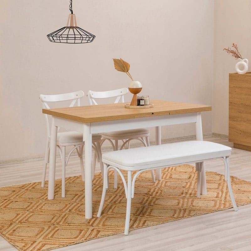 Extendable Dining Table Oliver Open - Karina White 1