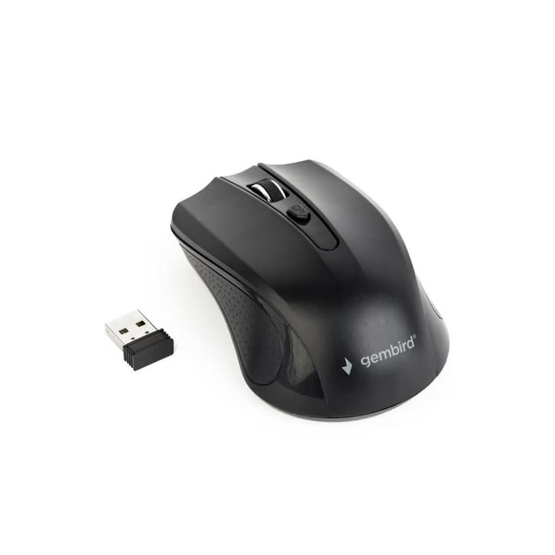 GEMBIRD myš MUSW-4B-04, čierna, bezdrôtová, USB nano receiver