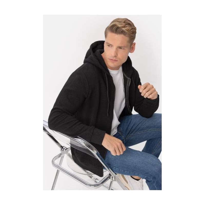 Pánska mikina so zipsom VOLCANO B-LERMO-700-BLACK 2