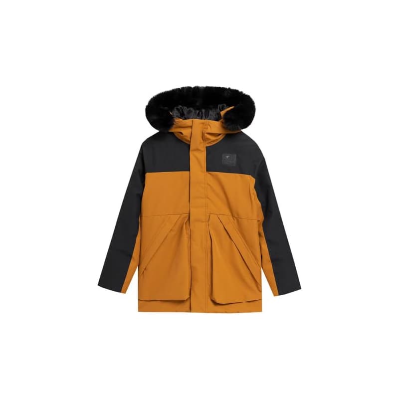 Chlapčenská bunda 4F JUNIOR JACKET-JAW23TJACM109-82S-LIGHT BROWN 1