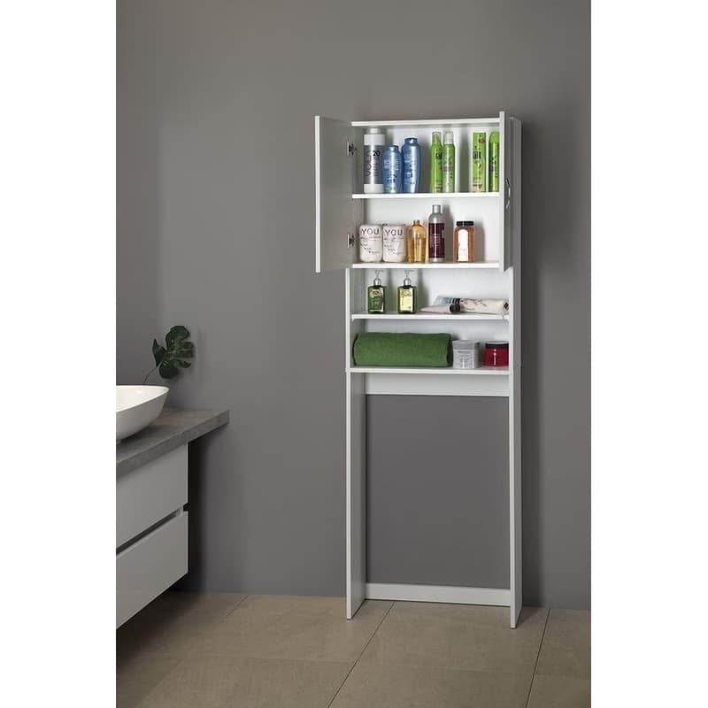 AQUALINE - SIMPLEX ECO skrinka za práčku 63x25x190cm, biela SIME715 5
