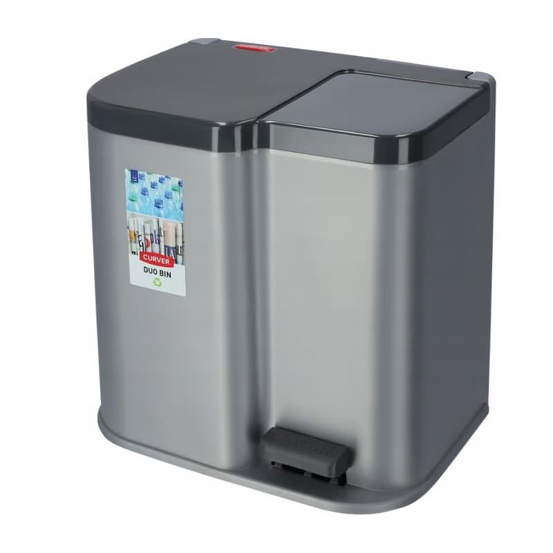 CURVER Odpadkový kôš DUO 15l + 6l | strieborná 3