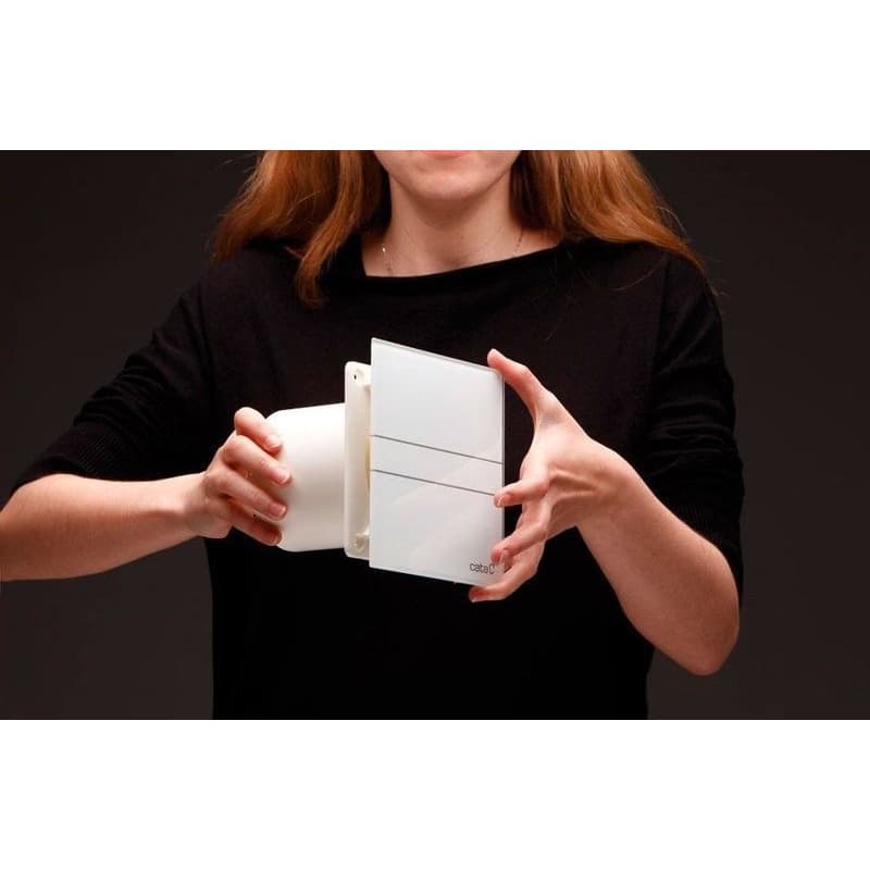 CATA - E-120 GTH kúpeľňový ventilátor axiálny s automatom, 6W/11W, potrubie 120, biel 00901200 2