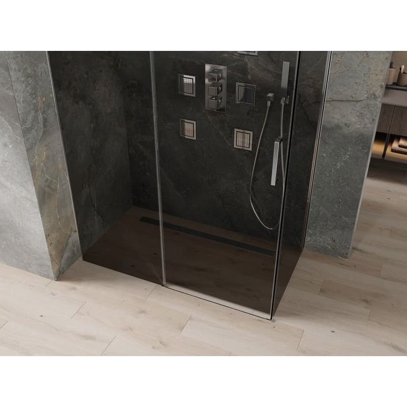 MEXEN/S - OMEGA sprchovací kút 160x80, grafit, chróm 825-160-080-01-40 4